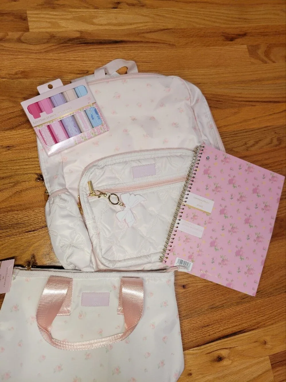 NWT LoveShackFancy x Target Limited Edition Pink Floral School 4 Pc Set Coquette